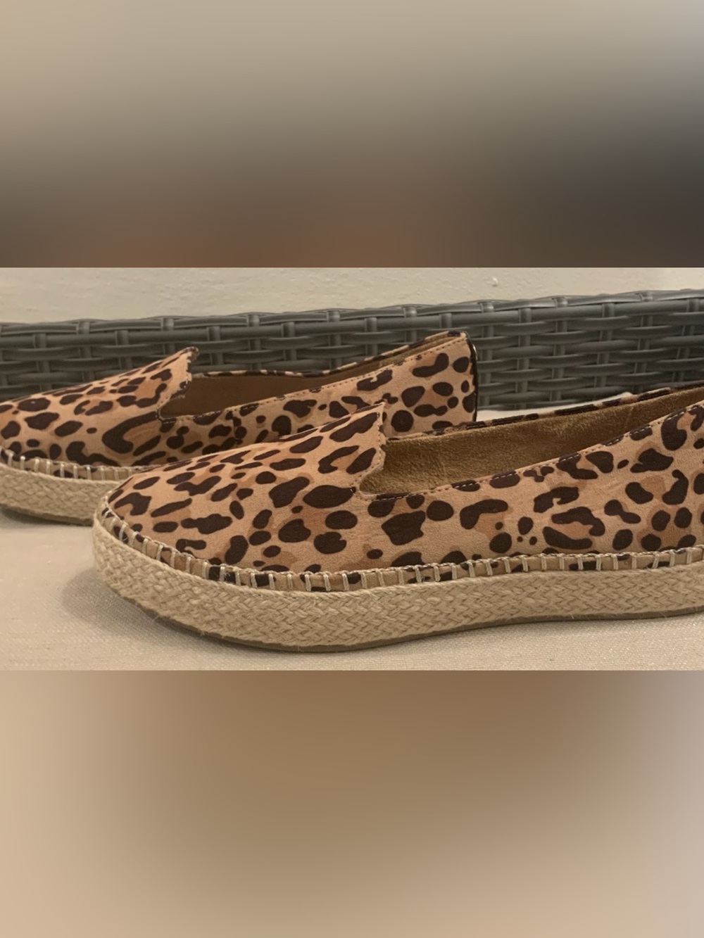 Dr Scholl's Be Energized Leopard Print Slip On Espadrilles • Sz. 6 1/2 - Picture 5 of 10